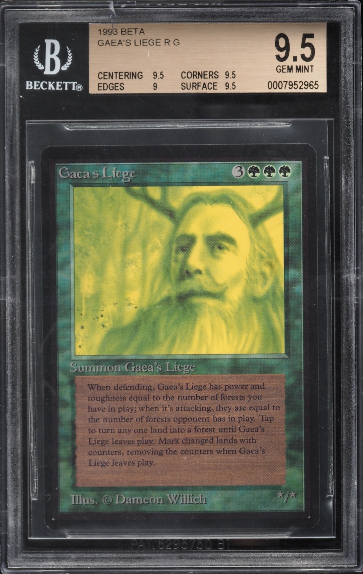 1993 Magic The Gathering MTG Beta Gaea's Liege BGS 9.5 GEM MINT