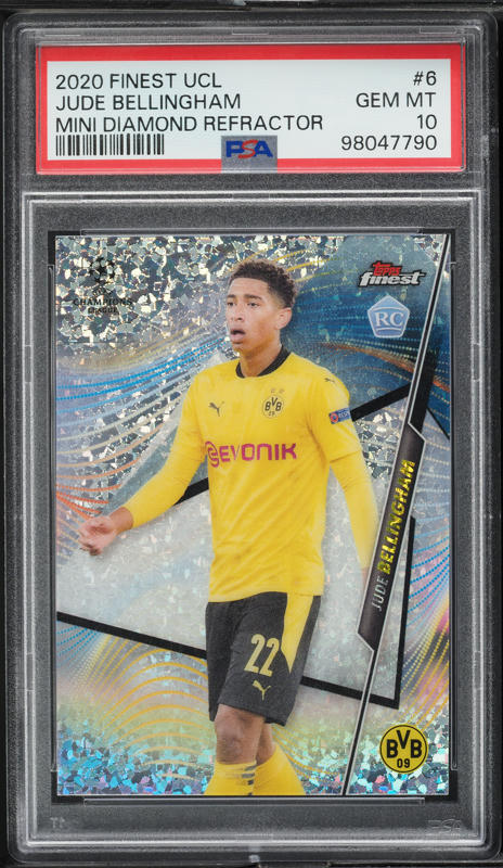 2022 Topps Chrome Sapphire UEFA Club Orange Jude Bellingham /50