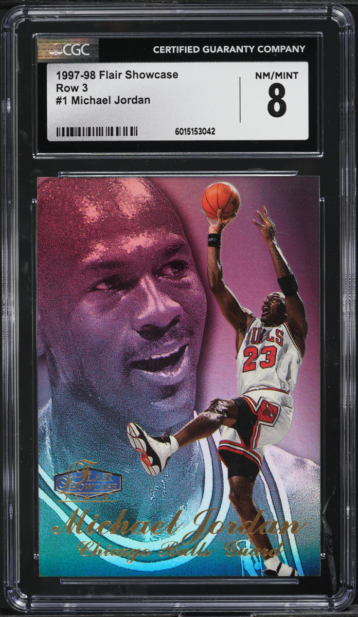 1997 Flair Showcase Row 3 Michael Jordan #1 CGC 8 NM-MT