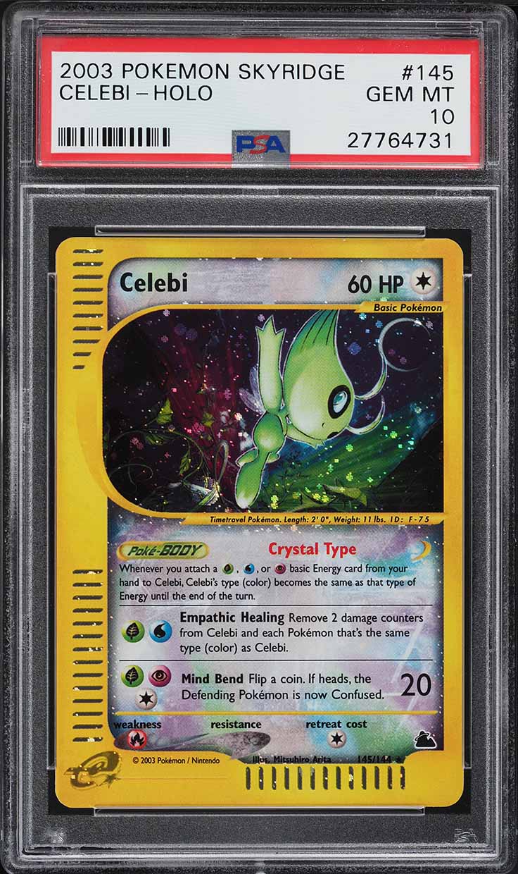 2003 Pokemon Skyridge Holo Crystal Celebi #145 PSA 10 GEM MINT