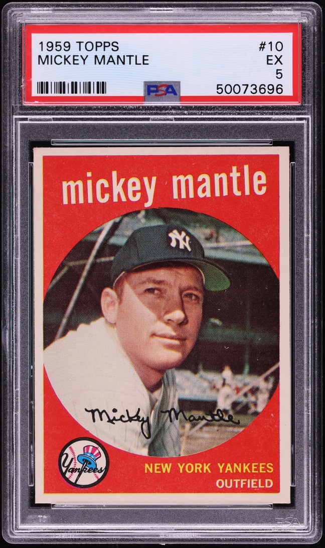 1959 Topps Mickey Mantle #10 PSA 5 EX