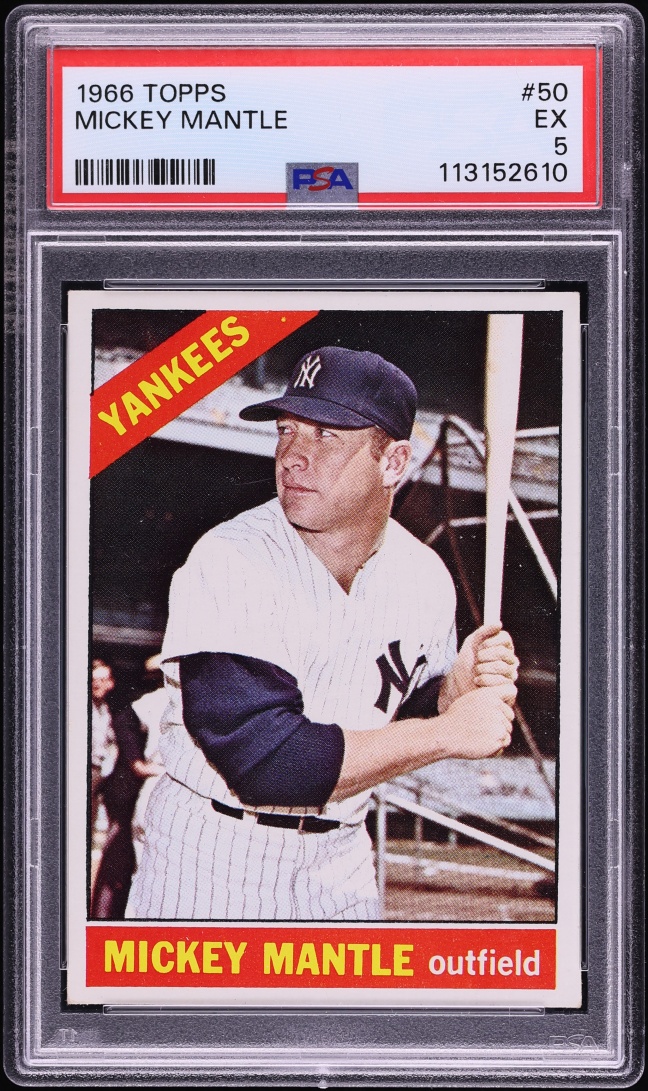 1966 Topps Mickey Mantle #50 PSA 5 EX