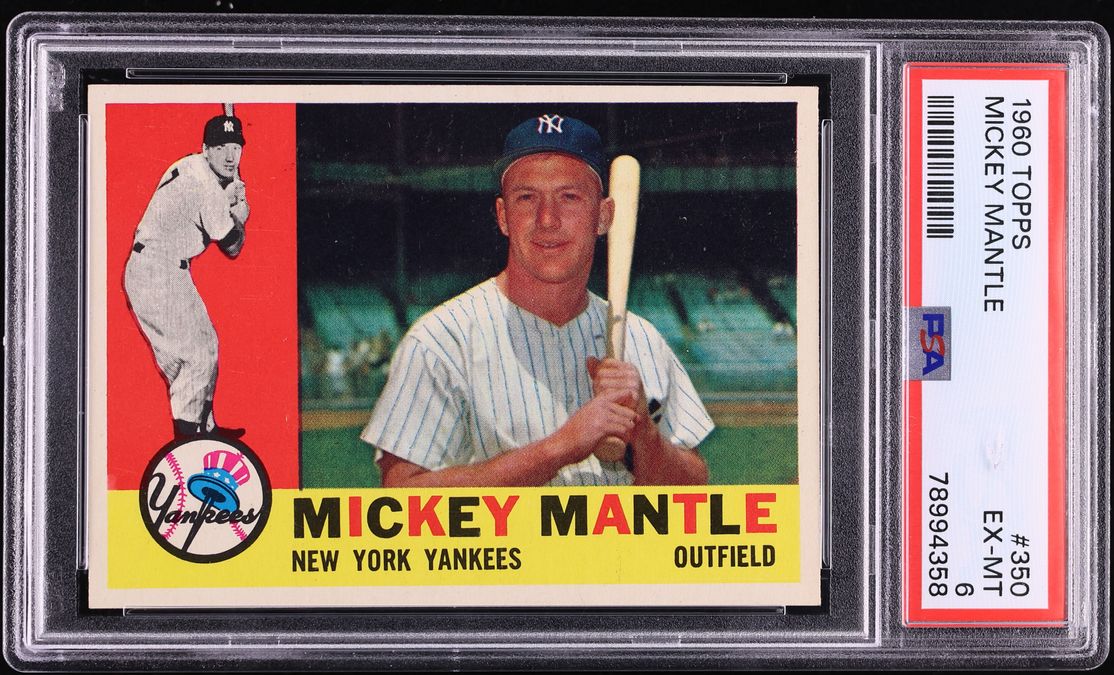 1960 Topps Mickey Mantle #350 PSA 6 EXMT