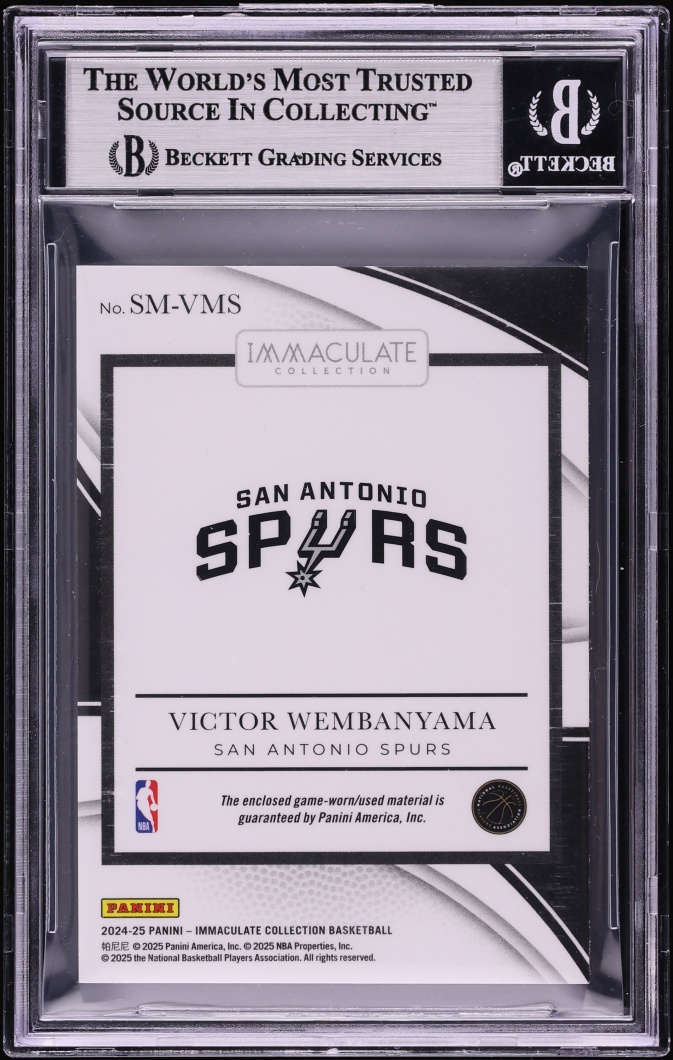2024 Immaculate Collection Standout Memorabilia Gold Victor Wembanyama PATCH 3/3 BGS 8.5