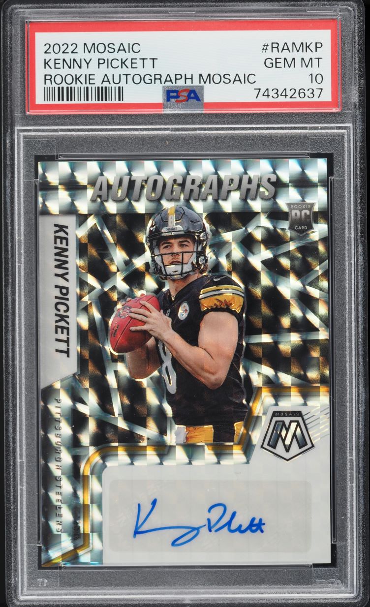 2022 Panini Mosaic Kenny Pickett ROOKIE AUTO #RAMKP PSA 10 GEM MINT