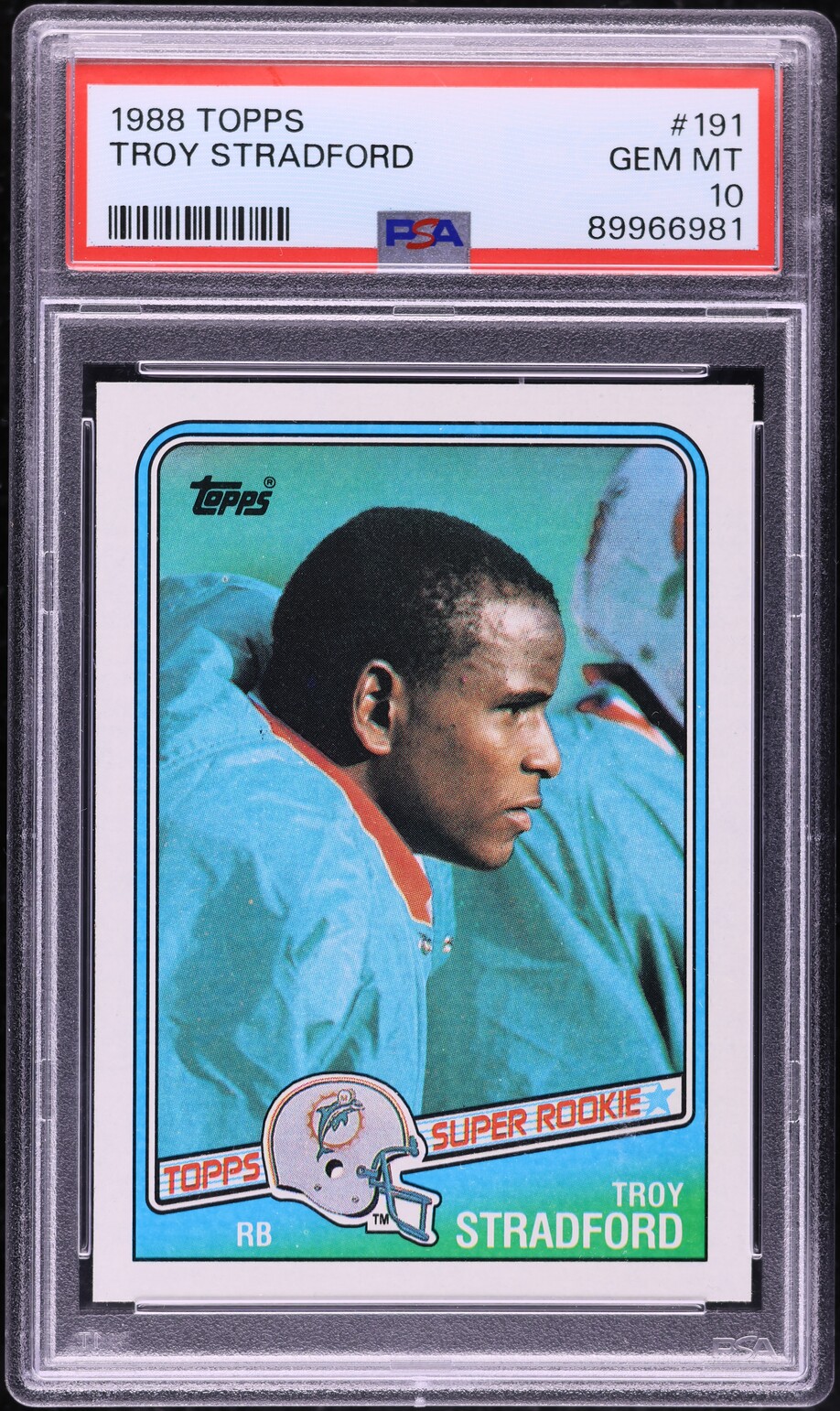 1988 Topps Football Troy Stradford #191 PSA 10 GEM MINT