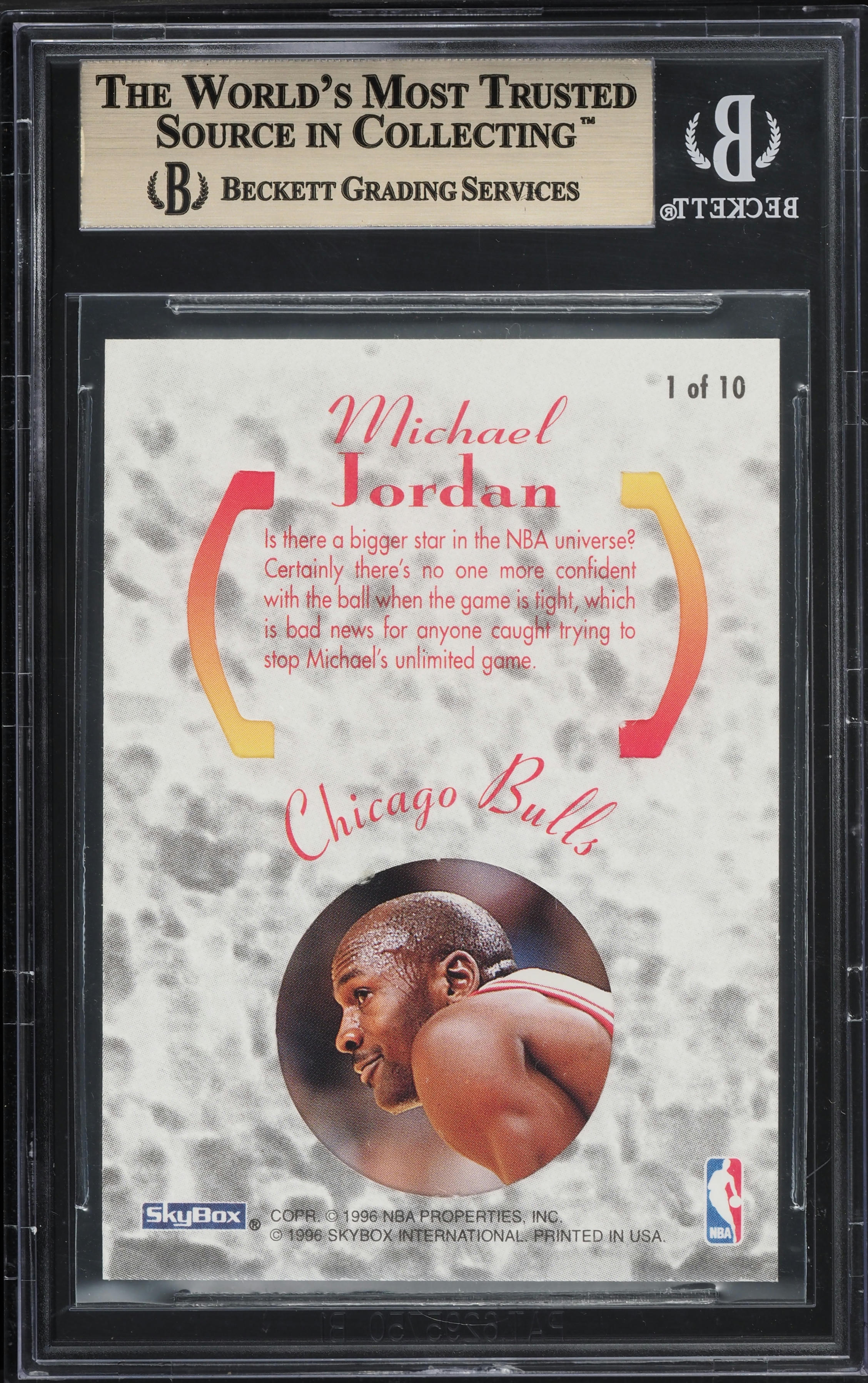 1995 Skybox E-XL No Boundaries Michael Jordan #1 BGS 9.5 GEM MINT