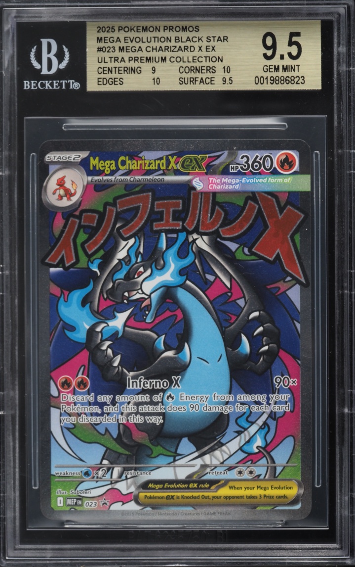 2025 Pokemon Mega Evolution Promo Ultra Premium Full Art Mega Charizard X EX #23 BGS 9.5 GEM