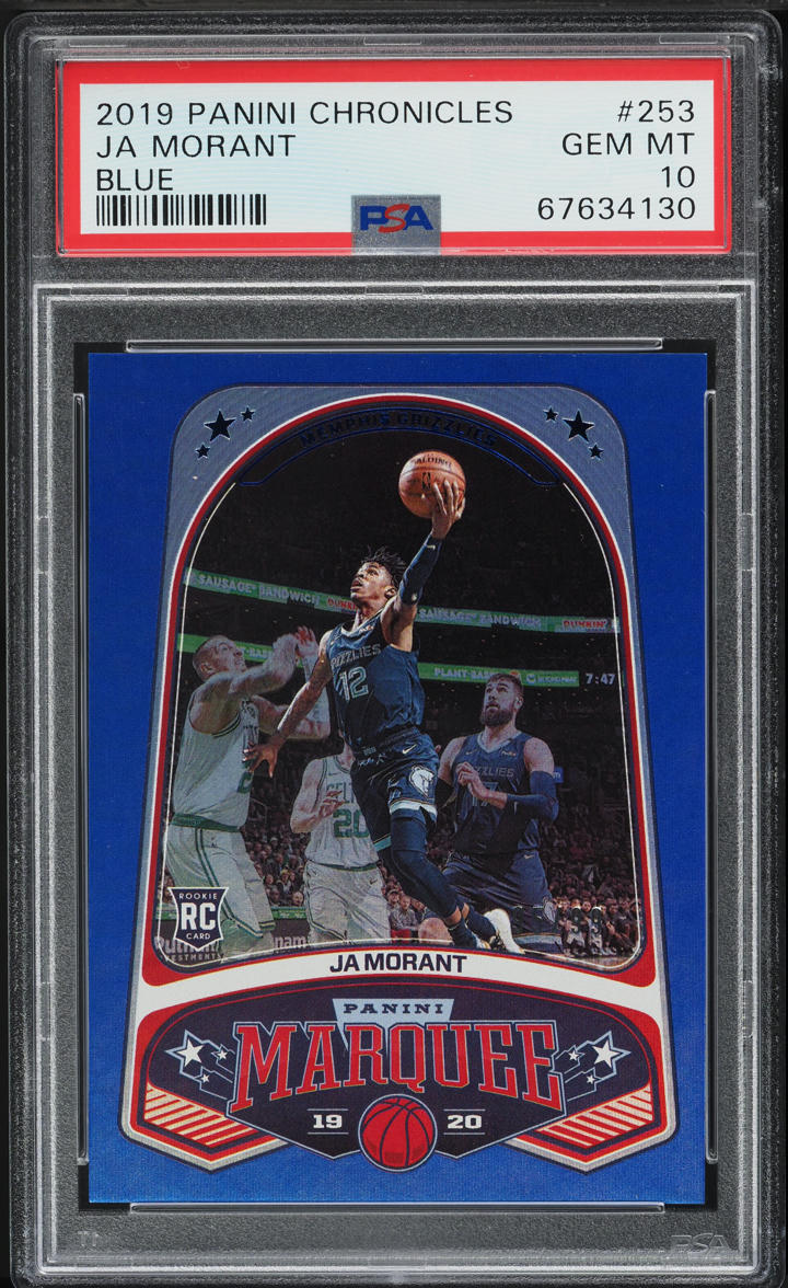 2019 Panini Prizm Sensational Signatures Blue Shimmer Ja Morant