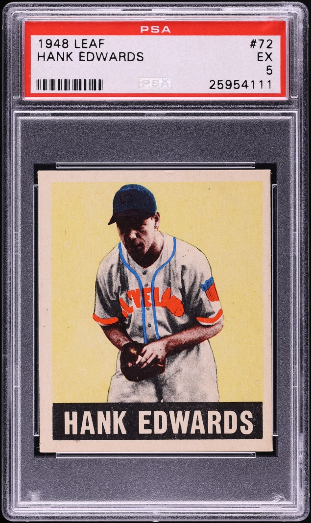 1948 Leaf Hank Edwards #72 PSA 5 EX