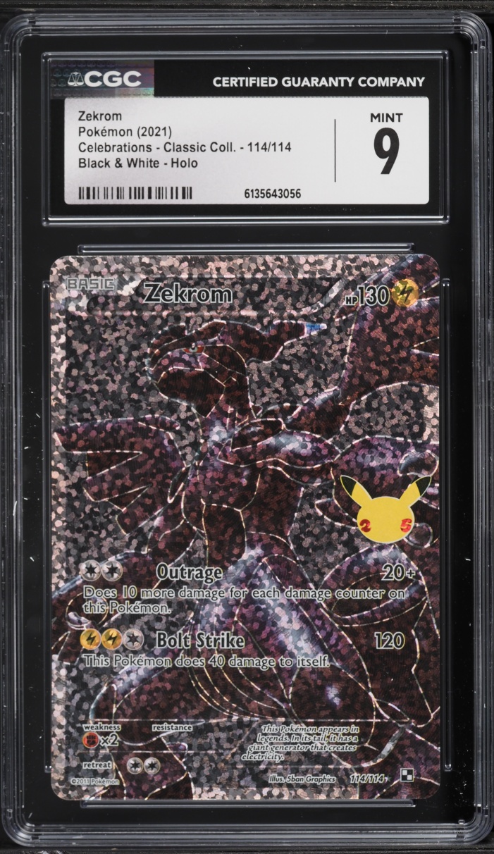 2021 Pokemon Sword & Shield Celebrations Classic Collection Full Art Zekrom CGC 9 MINT