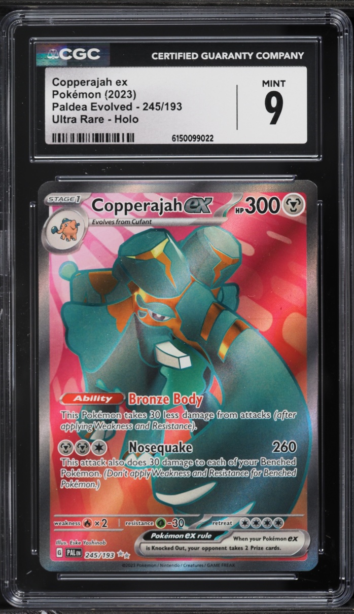 2023 Pokemon Scarlet & Violet Paldea Evolved Full Art Copperajah EX #245 CGC 9 MINT