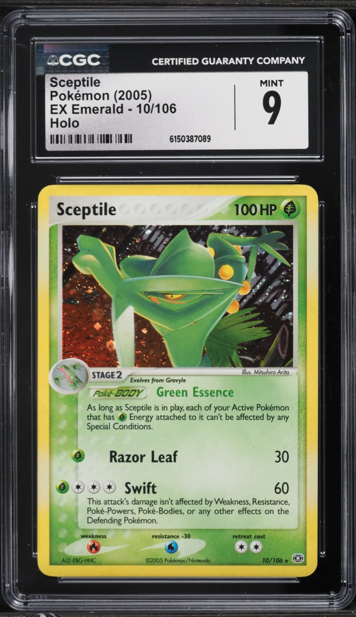 2005 Pokemon EX Emerald Holo Sceptile #10 CGC 9 MINT