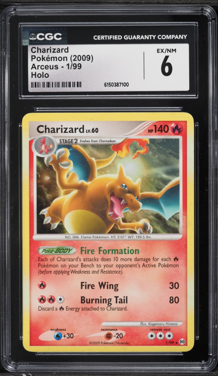2009 Pokemon Platinum Arceus Holo Charizard #1 CGC 6 EXMT