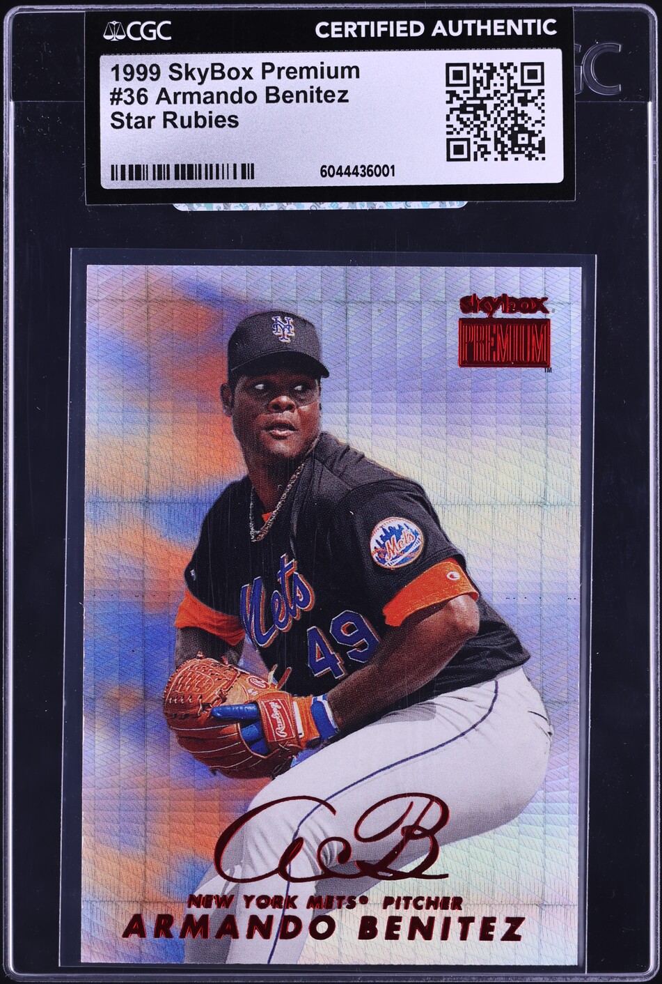 1999 Skybox Premium Star Rubies Armando Benitez /50 #36 CGC AUTH