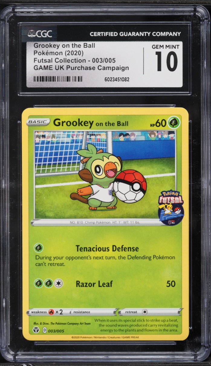 2020 Pokemon Sword & Shield Futsal Grookey On The Ball #3 CGC 10 GEM MINT