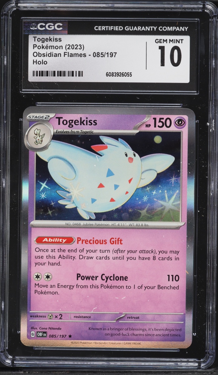 2023 Pokemon Scarlet & Violet Obsidian Flames Holo Togekiss #85 CGC 10 GEM MINT
