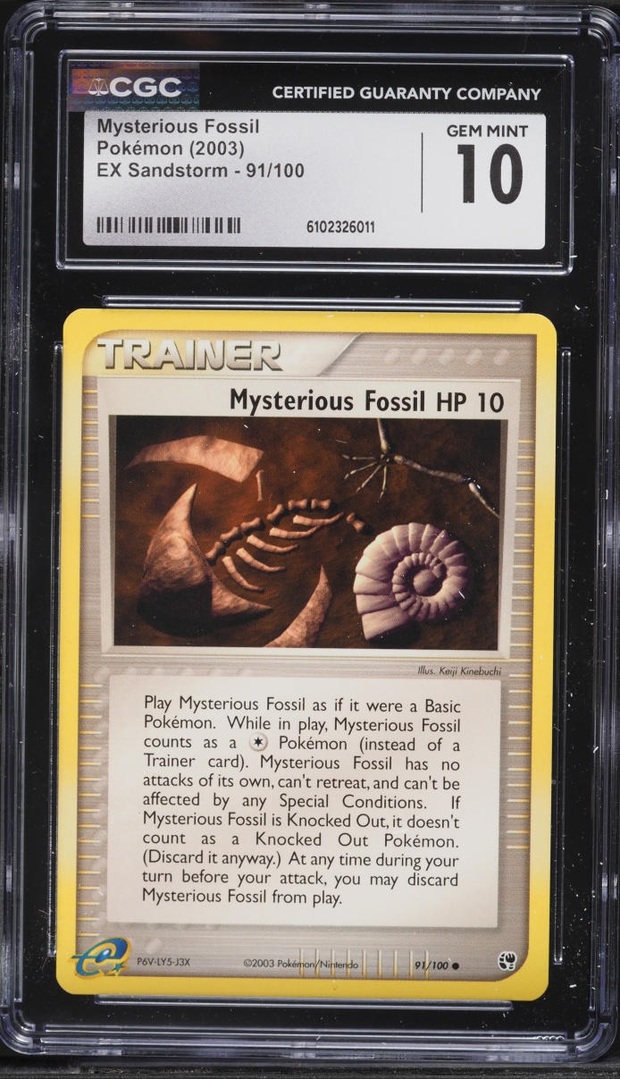 2003 Pokemon EX Sandstorm Mysterious Fossil #91 CGC 10 GEM MINT