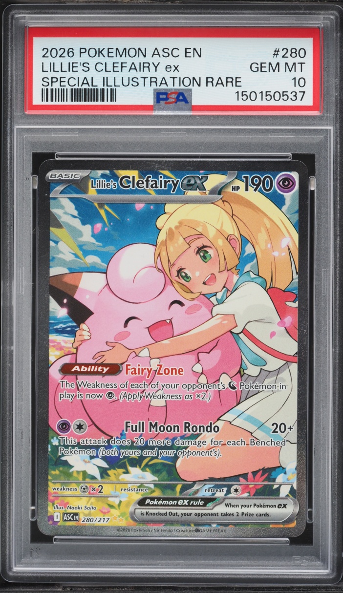 2026 Pokemon Mega Ascended Heroes SIR Lillie's Clefairy Ex #280 PSA 10 GEM MINT