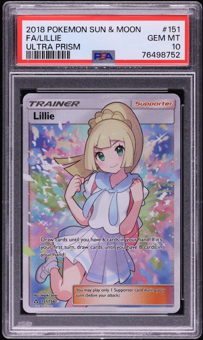 2018 Pokemon Sun & Moon Ultra Prism Full Art Lillie #151 PSA 10 GEM MINT