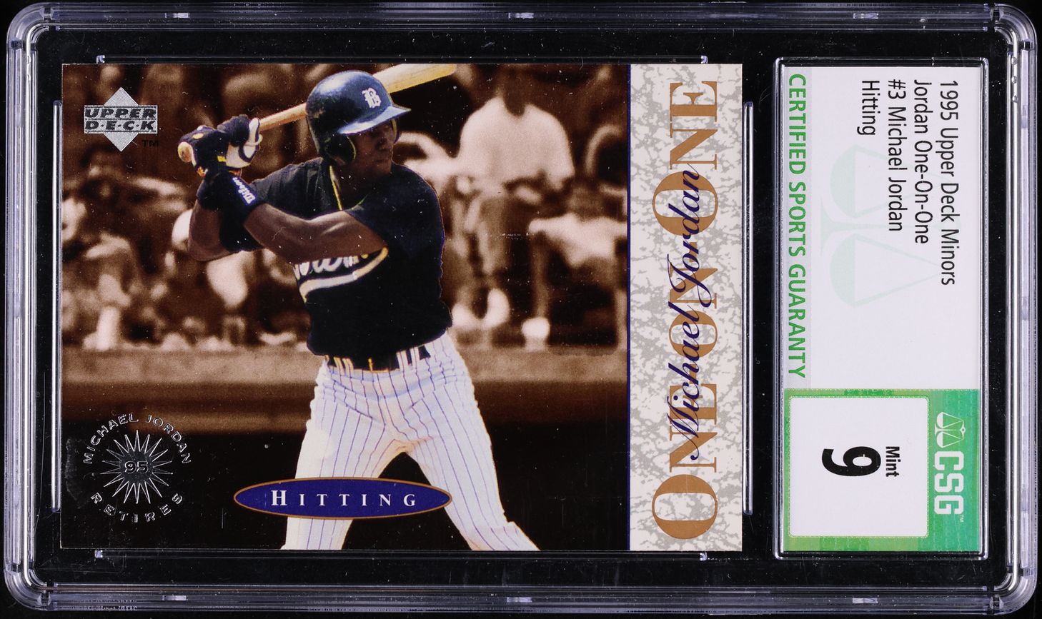 1995 Upper Deck Minors Jordan One On One Michael Jordan ROOKIE #3 CSG 9 MINT