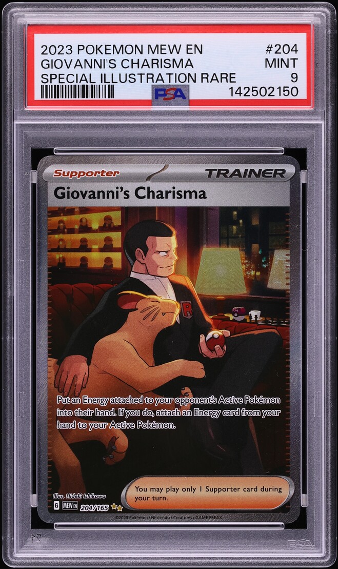 2023 Pokemon Scarlet & Violet 151 SIR Giovanni's Charisma #204 PSA 9 MINT
