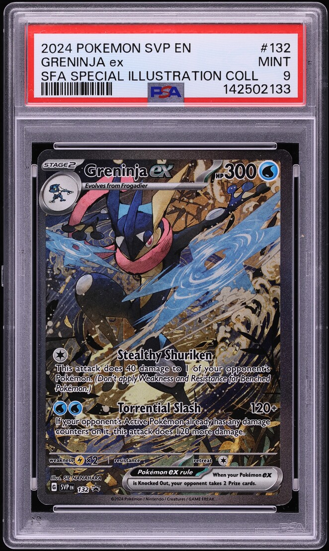 2024 Pokemon Scarlet & Violet Promo Illustration Collection Alt Art Greninja ex #132 PSA 9 MINT