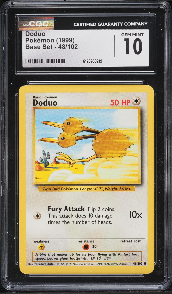 1999 Pokemon Base Set Doduo #48 CGC 10 GEM MINT