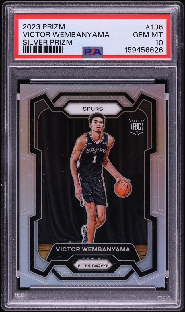 2023 Panini Prizm Silver Victor Wembanyama ROOKIE #136 PSA 10 GEM MINT