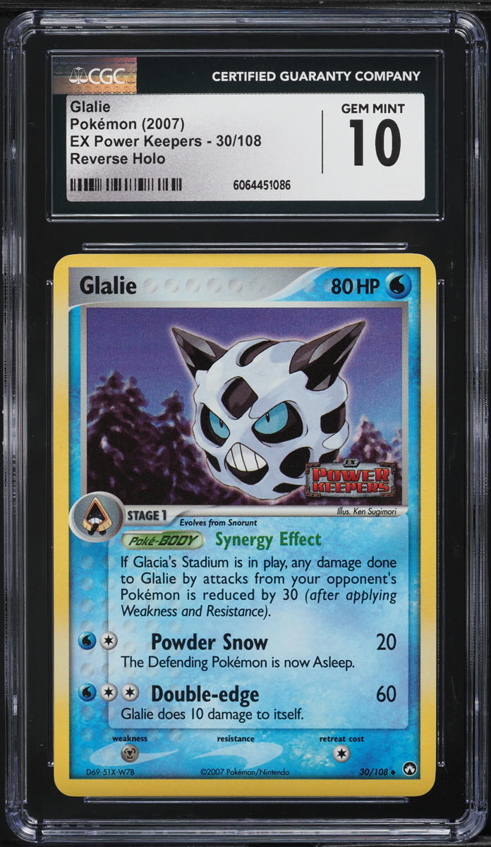 2007 Pokemon EX Power Keepers Reverse Holo Glalie #30 CGC 10 GEM MINT