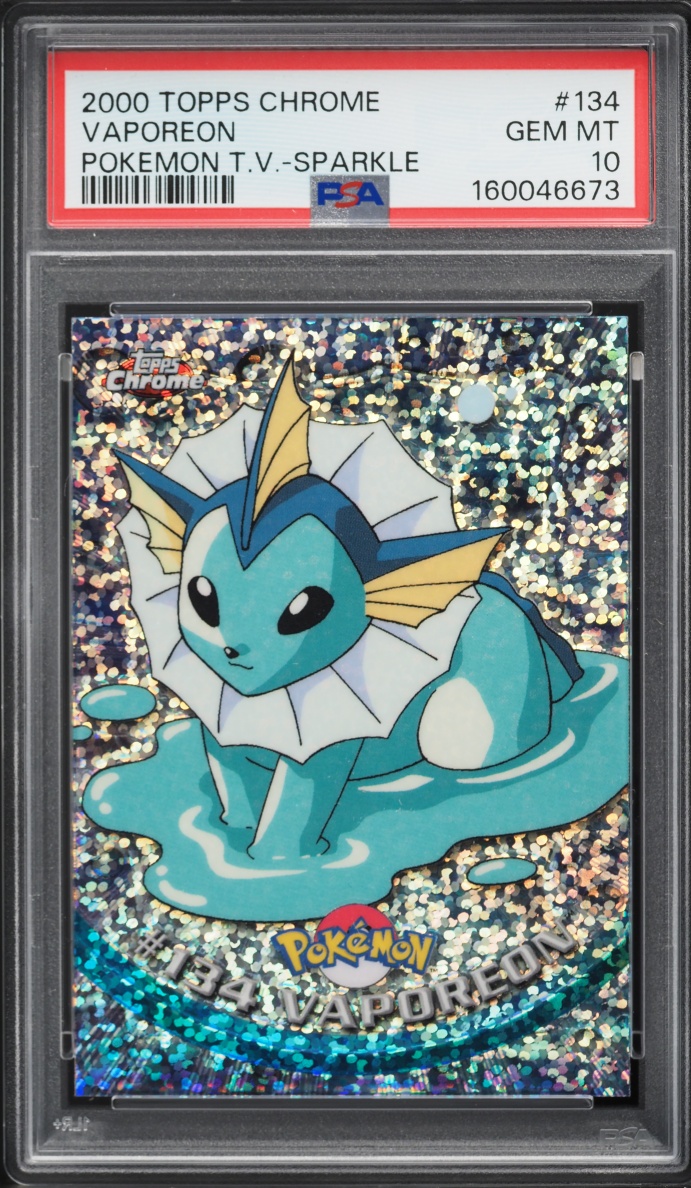 2000 Topps Chrome Pokemon TV Series 2 Sparkle Vaporeon #134 PSA 10 GEM MINT