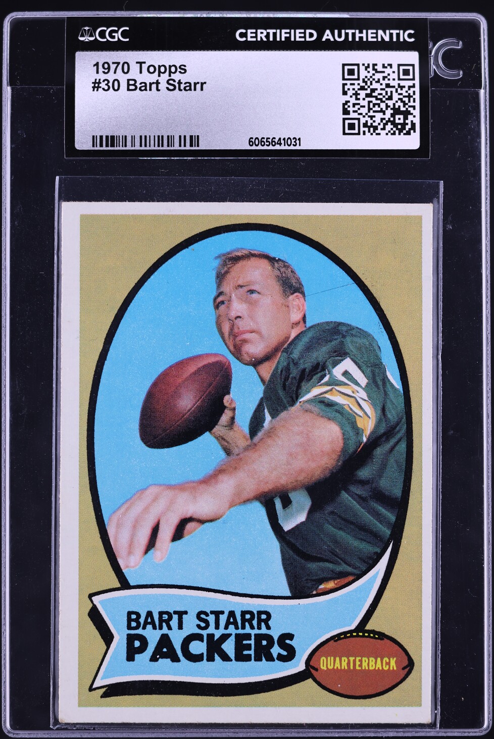 1970 Topps Football Bart Starr #30 CGC AUTH