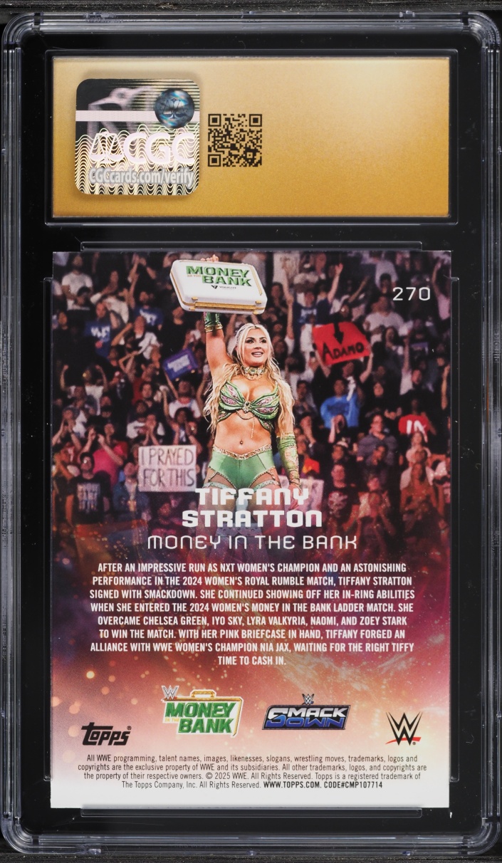 2025 Topps Universe WWE Tiffany Stratton #270 CGC 10 PRISTINE on ...