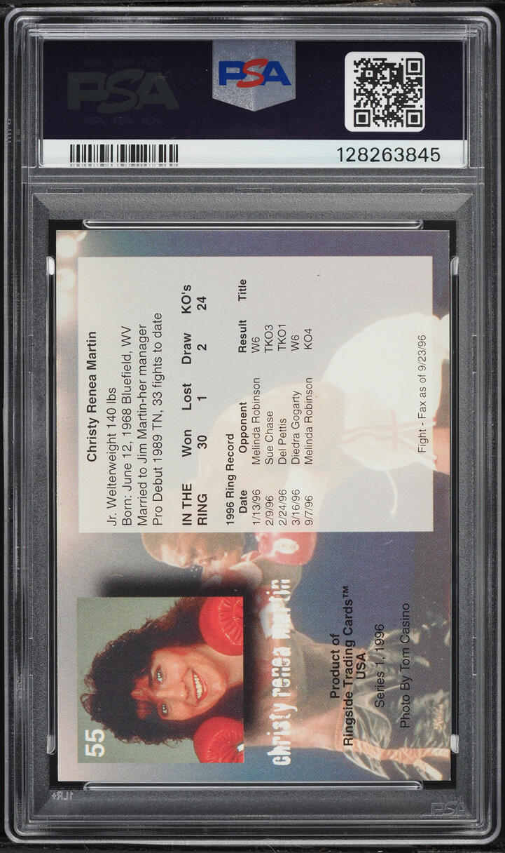 1996 Ringside Boxing Christy Martin #55 PSA 8 NM-MT