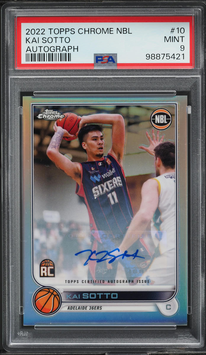 2022 Topps Chrome NBL Kai Sotto ROOKIE AUTO #10 PSA 9 MINT - Main Image