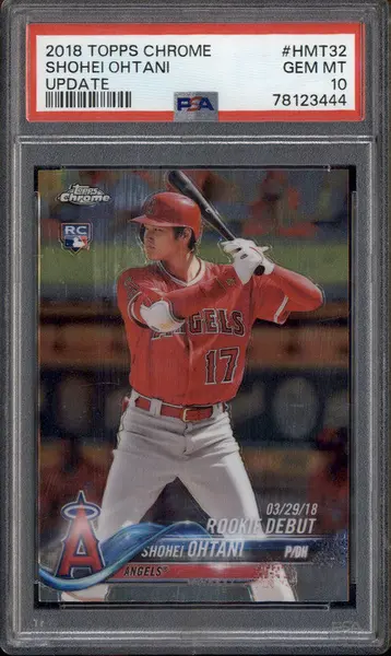 2018 Topps Chrome Update Shohei Ohtani ROOKIE #HMT32 PSA 10
