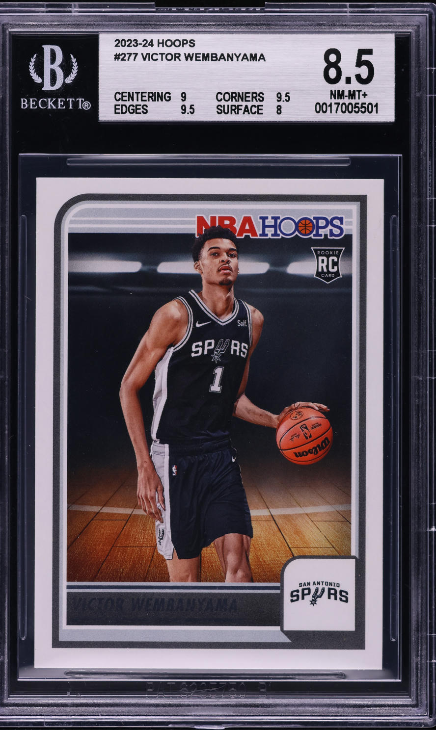 2023 Hoops Victor Wembanyama ROOKIE #277 BGS 8.5 NM-MT+