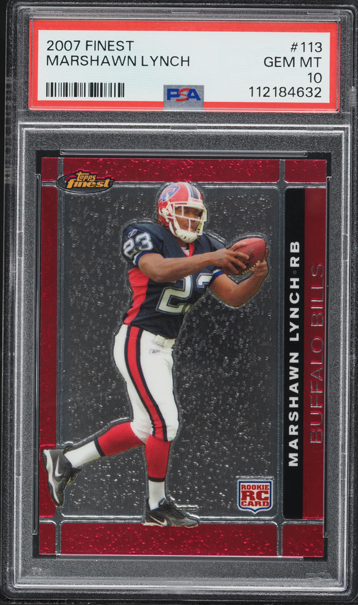 2007 Finest Marshawn Lynch ROOKIE #113 PSA 10 GEM MINT