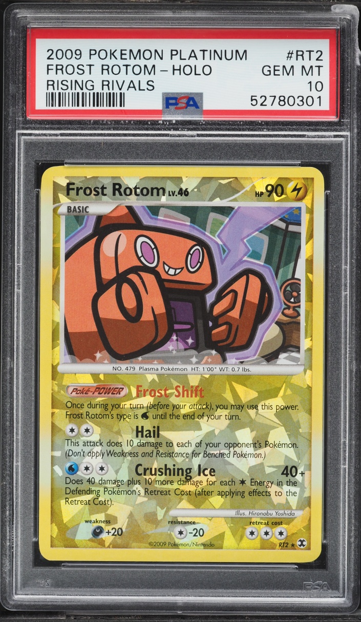 2009 Pokemon Platinum Rising Rivals Holo Frost Rotom #RT2 PSA 10 GEM MINT