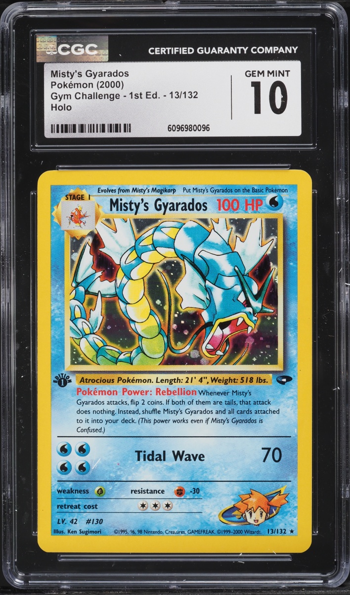 2000 Pokemon Gym Challenge 1st Edition Holo Misty's Gyarados #13 CGC 10 GEM MINT