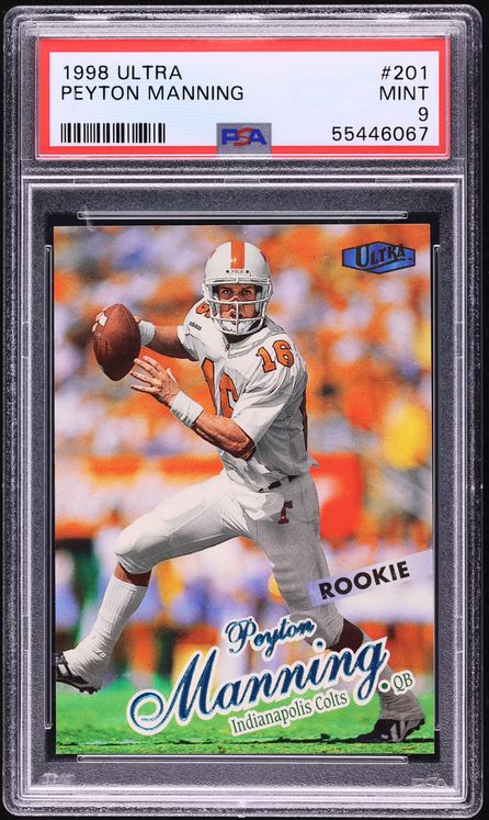 1998 Ultra Football Peyton Manning ROOKIE #201 PSA 9 MINT