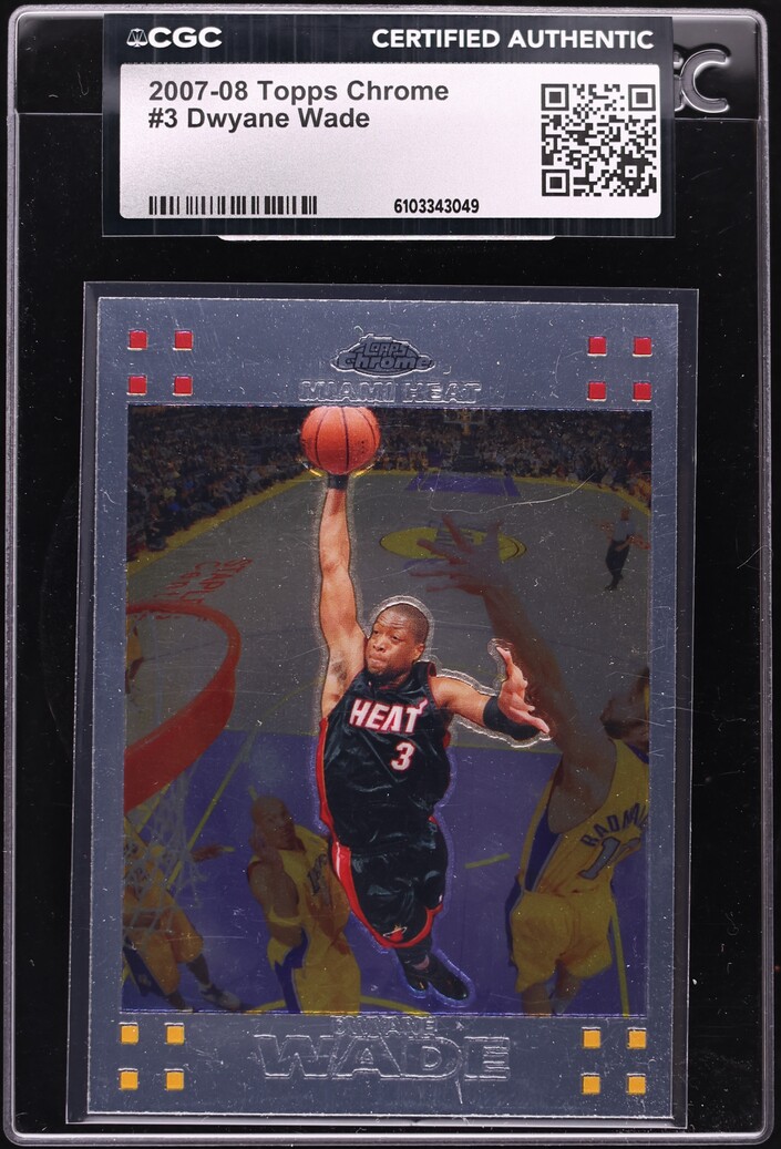 2007 Topps Chrome Dwyane Wade #3 CGC AUTH