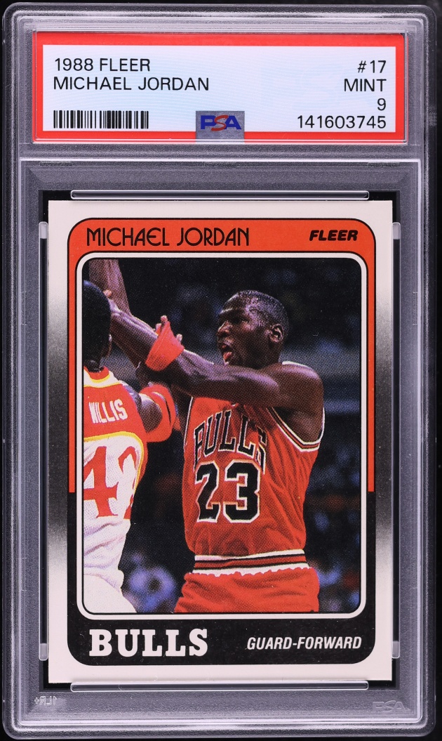 1988 Fleer Basketball Michael Jordan #17 PSA 9 MINT