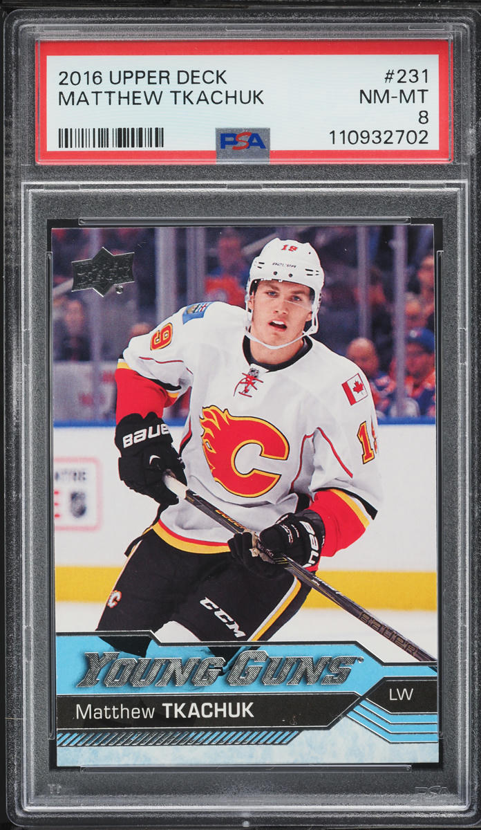 2016 Upper Deck Young Guns Matthew Tkachuk ROOKIE #231 PSA 8 NM-MT