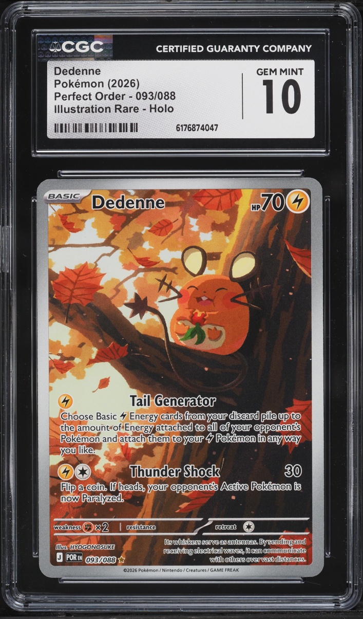 2026 Pokemon Mega Evolution Perfect Order IR Dedenne #93 CGC 10 GEM MINT