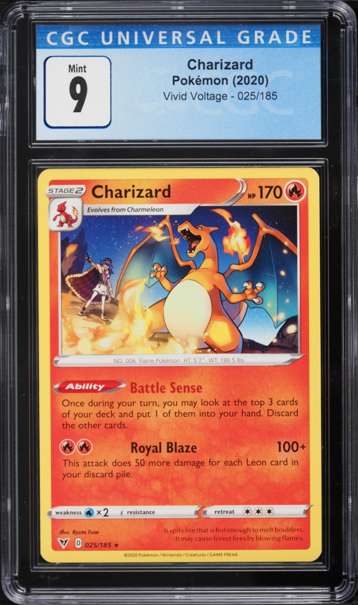 2020 Pokemon Sword & Shield Vivid Voltage Charizard #25 CGC 9 MINT