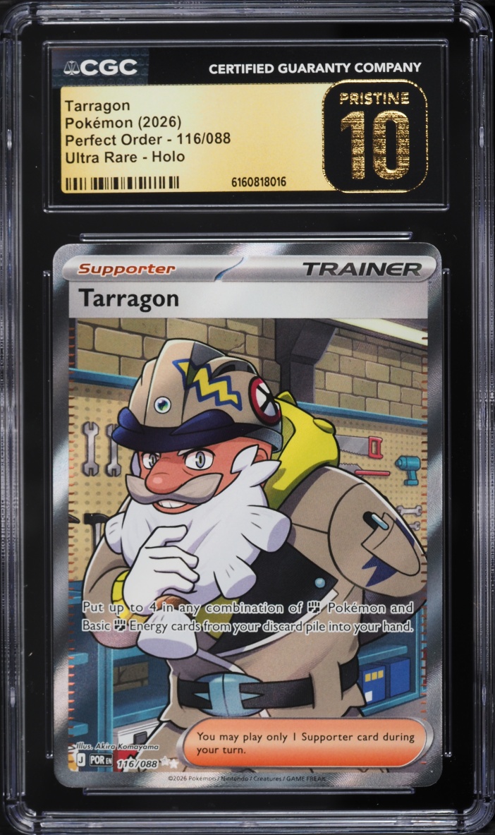 2026 Pokemon Mega Evolution Perfect Order Full Art Tarragon #116 CGC 10 PRISTINE