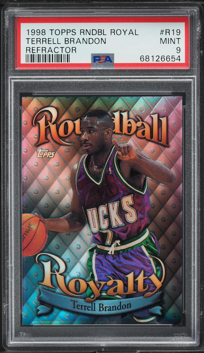 1998 Topps Roundball Royalty Refractor Terrell Brandon #R19 PSA 9 MINT