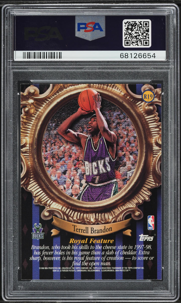 1998 Topps Roundball Royalty Refractor Terrell Brandon #R19 PSA 9 MINT