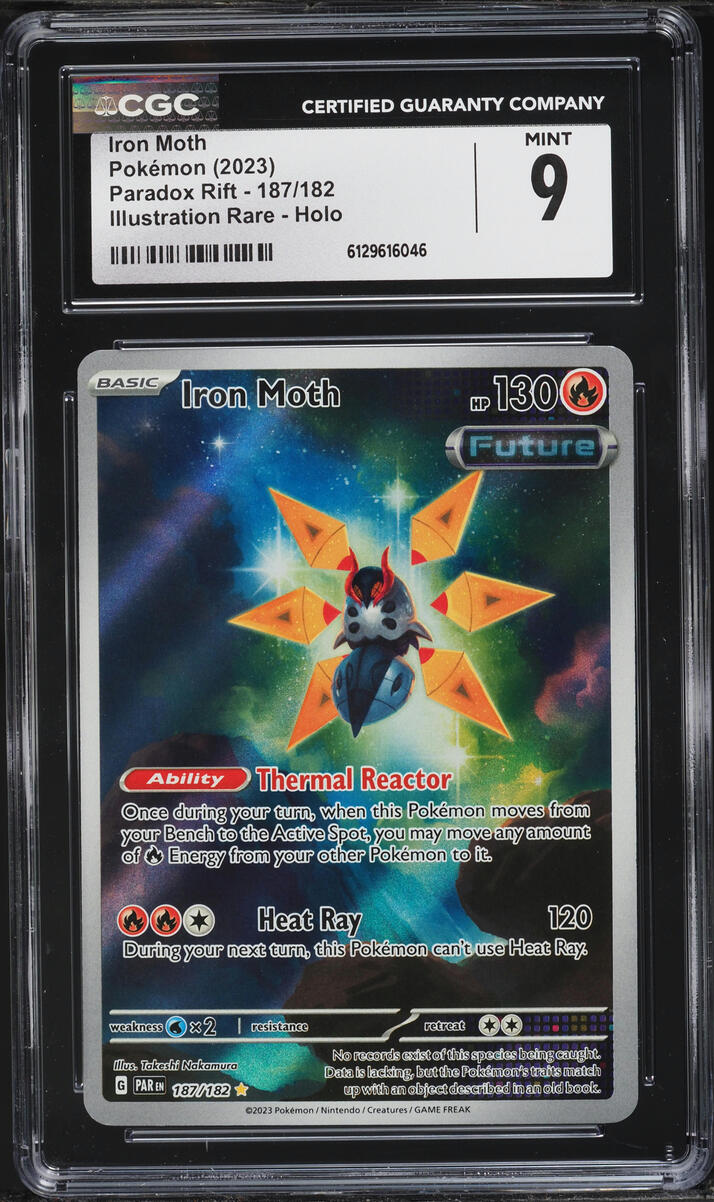 2023 Pokemon Scarlet & Violet Paradox Rift IR Iron Moth #187 CGC 9 MINT